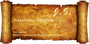 Jusztusz Ibolya névjegykártya