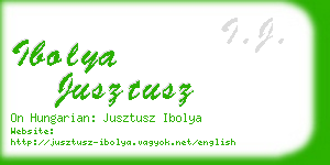 ibolya jusztusz business card